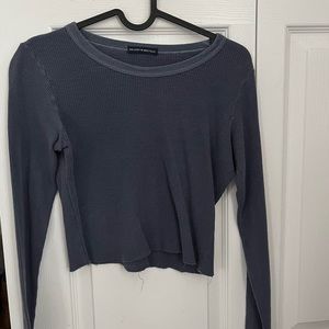 Brandy Melville long sleeve ribbed cropped top